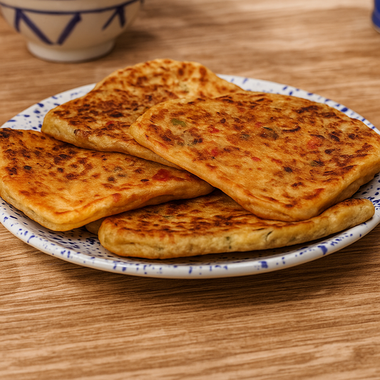 Authentic Moroccan Msemen Stuffed